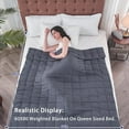 thumbnail image 4 of Weighted Blanket for Adults (20 lbs, 60” x 80”, Grey) Cooling Heavy Blanket for Sleeping Perfect for 190-210 lbs, Queen Size Breathable Blanket with Premium Glass Bead,Machine Washable, 4 of 13