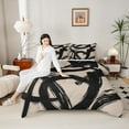 thumbnail image 4 of Homewish Geometric Stripes Lines 2pcs Bedding Comforter Set for Female Men Teens,Retro Vintage Aesthetic Twin Comforter Sets,Minimalist Abstract Art Breathable Bedding Set,Lightweight Room Decor, 4 of 8