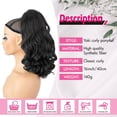 thumbnail image 2 of Extensión de coleta UAmy para cabello largo, negro natural, 45 cm, 2 of 5