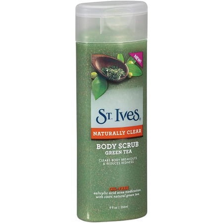 St. Ives Naturally Clear Green Tea Body Scrub, 9 oz