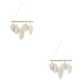 thumbnail image 2 of Cateissary Leaf Boho Tapestry Handmade Knitting Tassels Hanging  Wall Macrame Decor Room Type1 NO1, 2 of 6