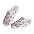 thumbnail image 2 of Lsque Hand Drawn Strawberry Pattern Womens Comfort Cotton on Scuff With Memory Foam and Anti-skid Sole Slipper-37/38, 2 of 7