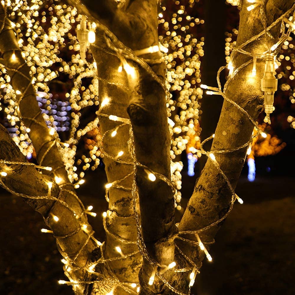 DONGPAI 328Ft 2000LEDs Extra Long Christmas String Light, 8 Lighting Modes Outdoor Waterproof Christmas Lights for Indoor Outdoor Wedding Party Home Garden Decoration, Warm White