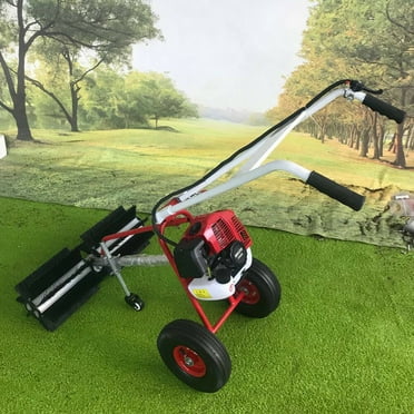 DENEST 600mm 12L Handheld Lawn Sweeper with Stepless Speed Adjustment