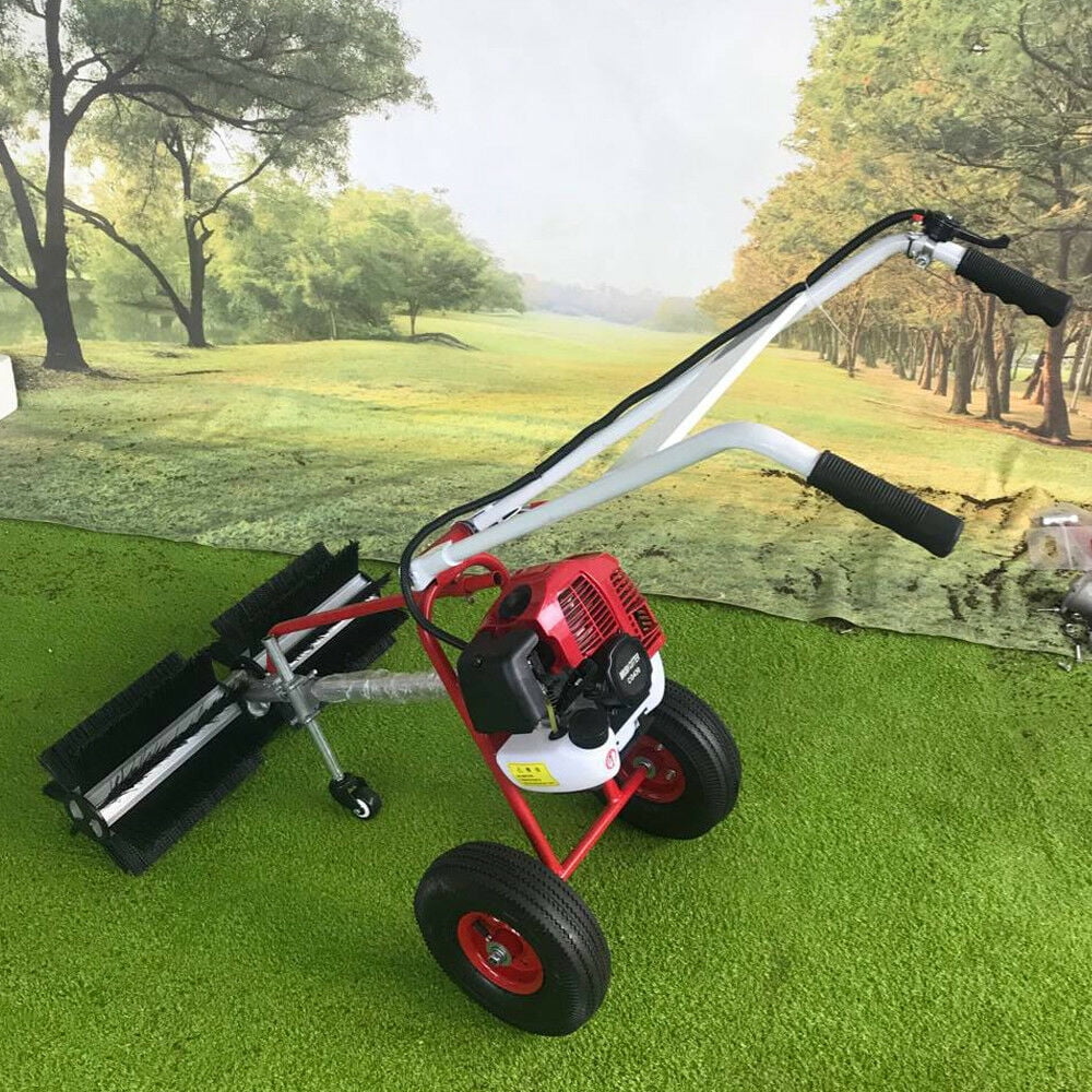 TFCFL 43CC 1.7HP Handheld WalkBehind Sweeper Broom Lawn Snow Street