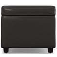 thumbnail image 4 of Simpli Home Avalon 44 Pouces Ottomane de Rangement à Dessus Relevable en Similicuir Brun Tanner, 4 of 7