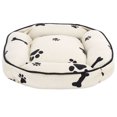 thumbnail image 4 of SAFAVIEH Paw Regular Pillow Style Dog Bed, Ivory/Black, 4 of 8