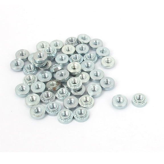 M2.5 Zinc Plated Self Clinching Rivet Nut Fastener 50pcs for 1mm Thin Plates