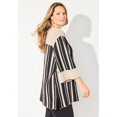 thumbnail image 3 of Catherines Women's Plus Size Jacquard Colorblock Pullover, 3 of 5