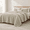 Almond Oatmeal-King, variant on Ash Blue Grey King Size Quilt Bedding Set Lightweight All Season Bedspread