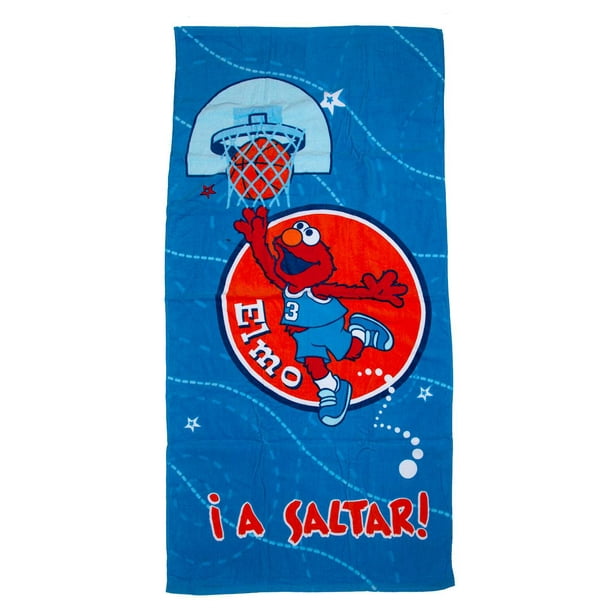 Sesame Street Elmo Towel Elmo Playing Basketball Bath / Beach Towel