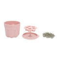 thumbnail image 1 of Vaso limpiador para brochas de maquillaje, soporte de secado, evita resbalones, juego de limpiador de brochas cosméticas, color rosa, 1 of 14