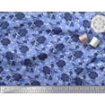 thumbnail image 3 of Soimoi Blue Rayon Fabric Leaves,Insect & Floral Artistic Print Fabric by Yard 42 Inch Wide, 3 of 3