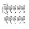 thumbnail image 3 of JWshufel 10 Pack Christmas Hooks for Indoor Outdoor Use with Strong Adhesive Power Suit for Hanging Decorations and Storage In Kitchen Bathroom Living Room 3.9x2.4x1.2in Clear, 3 of 6