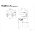 thumbnail image 2 of Kingston Brass KB4648DX 4 in. Centerset Bathroom Faucet, Brushed Nickel, 2 of 2