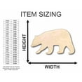 thumbnail image 2 of Unfinished Wood Brown Bear Shape - Animal - Craft - up to 46" DIY 5" / 1/8", 2 of 3