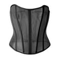 thumbnail image 5 of Women's Sexy Sheer Mesh Lace Up Corset Bustier Top Shapewear Corset Belt Waist Corset Top, 5 of 6