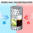 thumbnail image 2 of 20oz Coffee Tumblers Blue Christmas Snowflake Pattern Stainless Steel Vacuum Insulated Travel Tumbler Coffee Cups Mug with Lid and Straw with Cleaning Brush for Cold & Hot Drinks, 2 of 5
