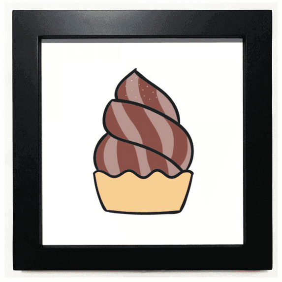 Chocolate Oatmeal Sweet Ice Black Square Frame Picture Wall Tabletop