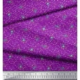 thumbnail image 2 of Soimoi Purple polyester Crepe Fabric Spiral & Dots Fabric Prints By Yard 42 Inch Wide, 2 of 5