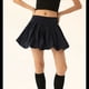 thumbnail image 5 of Minifalda Acampanada de Cintura Alta con Volantes para Mujer, Estilo Urbano Negro L, 5 of 10