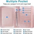 thumbnail image 5 of HEJULIK Passport and Vaccine Card Holder Combo, Cover Case with CDC Vaccination Card Slot, Leather Travel Documents Organizer Protector for Women and Men, 5 of 6