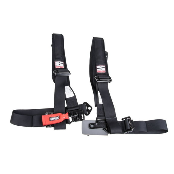 Simpson Performance Products 1871740005 D3 Bolt-In Safety Harness with Pads - Black - 2" Passenger Side