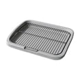 thumbnail image 2 of Dog Potty Tray For Small Medium Dogs With Removable Reseau Disclose Proof Base Plain Clean Pet Litter Box Portable Dog Litter Box For Apartment Balcony Travel, 2 of 6