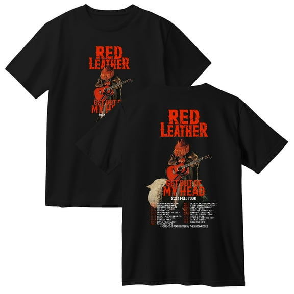 Red Leather Get Out Of My Head 2024 Fall Tour Cotton Tshirt Men Women Short Sleeve