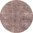 thumbnail image 1 of Ahgly Company Machine Washable Indoor Round Abstract Rosy-Finch Purple Area Rugs, 3' Round, 1 of 7