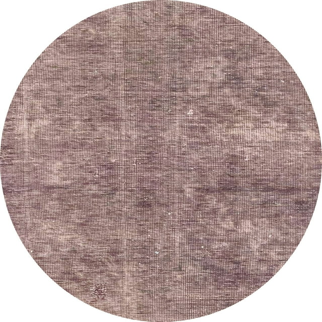 Ahgly Company Tapis d'Intérieur Lavables à la Machine, Rond Abstrait Rose-Finch Violet, 4' Rond