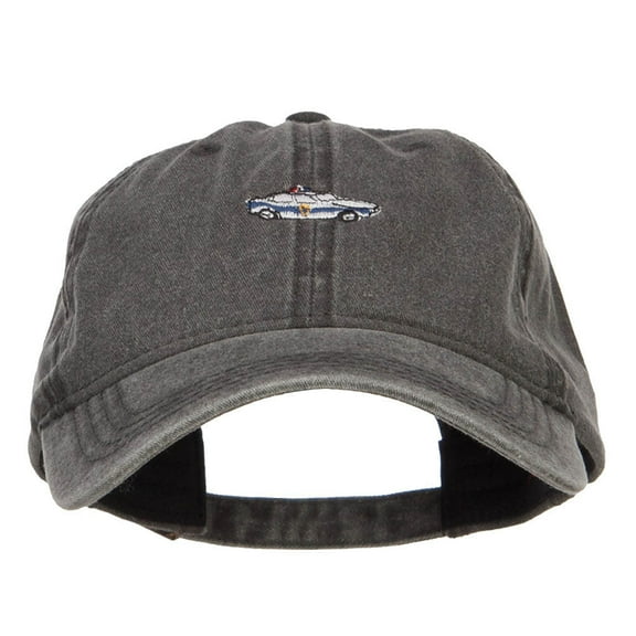 Mini Police Car Embroidered Washed Cap - Black OSFM