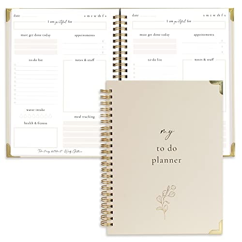 Simplified Daily To Do List Notebook - Easily Organize Your Tasks And Boost Productivity in Style - The Perfect Undated Planner And Office Supplies For Women