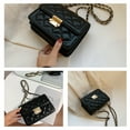 thumbnail image 3 of Women Genuine Leather Shoulder Bag Ladies Fashion Clutch Purses Quilted Crossbody,black,black，G146476, 3 of 7