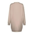 thumbnail image 4 of Robe Chandail Décontractée en Velours pour Femmes - Manches Longues Col Rond Couleur Unie pour Confort Automne/hiver, 4 of 4