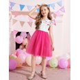 thumbnail image 3 of Oudiya Toddler Girls Tutu Fairy Dress Fluffy Ruffle Sleeve Dresses Summer Casual Tulle Party Sundress for Kids 6-7Y, 3 of 5
