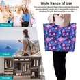 thumbnail image 4 of Yiaed Blue Skull Rose Print Handbag for Women Tote Purse Shoulder Bag Large Fashion Hobo Purse Handbag Shopping Tote, 4 of 5