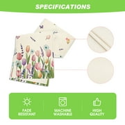 Sm:)e Lavender Tulip Floral Table Runner for Spring Summer 13 x 72 Inch