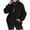 Black, variant on GigrtiJin Women's Half Zipper Hooded Sweatshirt Long Sleeve Loose Casual Fashion Solid Color Pullover Sweatshirts