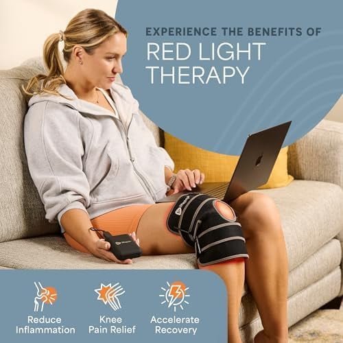 LifePro Vibration & Red Light Knee Wrap – Adjustable, Portable Wellness Support for Comfort & Relaxation