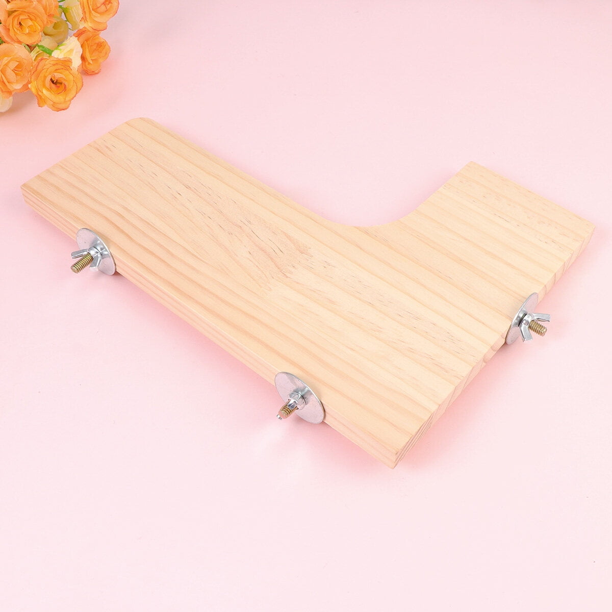 LEORX Pet Springboard Wooden Small Animal Platform Light Yellow for Hamsters Gerbils