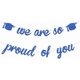 thumbnail image 1 of We are So Proud of You Banner Blue Glitter - NO DIY - Graduation Banner 2022 for High School College - Congrats Grad 2022 Graduation Party Decoration, 1 of 4