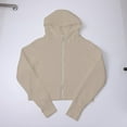 thumbnail image 3 of Hoodies For Women Womens Zip Up Cropped Sweatshirts Thumb Hole Jackets Hoodie, 3 of 5