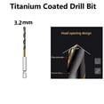 thumbnail image 1 of 1 Pcs HSS High Speed Steel Titanium Coated Drill Bit Set 1/4 Hex Shank 3.2mm, 1 of 5