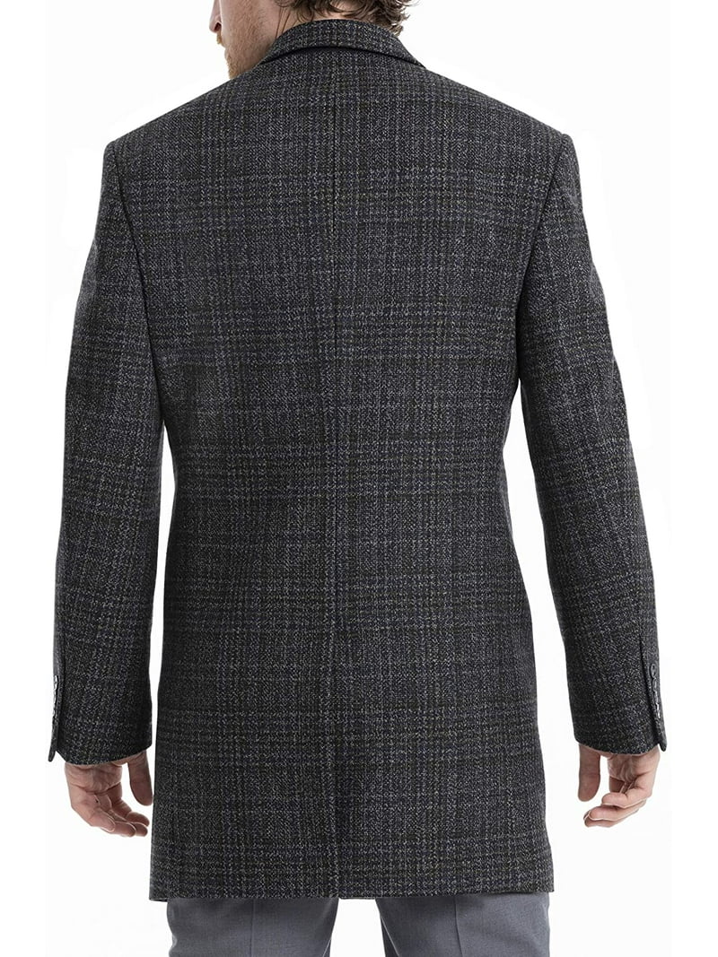 Calvin Klein Men’s Slim Fit Wool Blend Overcoat Jacket Coat