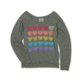 thumbnail image 2 of Camiseta gráfica de manga larga con corazones de Vans para mujer, gris, pequeña Vans Camiseta gráfica, 2 of 2