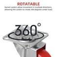 thumbnail image 2 of Universal Brake Wheel Damping Swivel Casters Wear-resistant Directional Wheel with Anti-rust Strong Load-bearing for Luggage Cart, 2 of 9