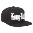 thumbnail image 1 of Long Beach Olde English Font Black Snapback Hat, 1 of 2
