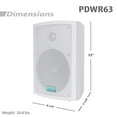 thumbnail image 4 of Pyle PDWR63 Waterproof Indoor Outdoor 6.5" 350W Speaker System, White (2 Pack), 4 of 4
