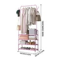 thumbnail image 2 of Solid Wood Coat Rack Freestanding Clothing Rack with Wheels Shelves Storage & Hooks Heavy Duty Clothes Rack Wood Coat Tree Stand Hat Hanger Rack for Corner Bedroom Entryway Living Room Hotel, 2 of 6
